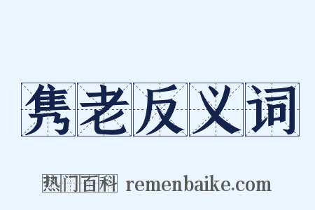 隽老反义词是什么意思的图片